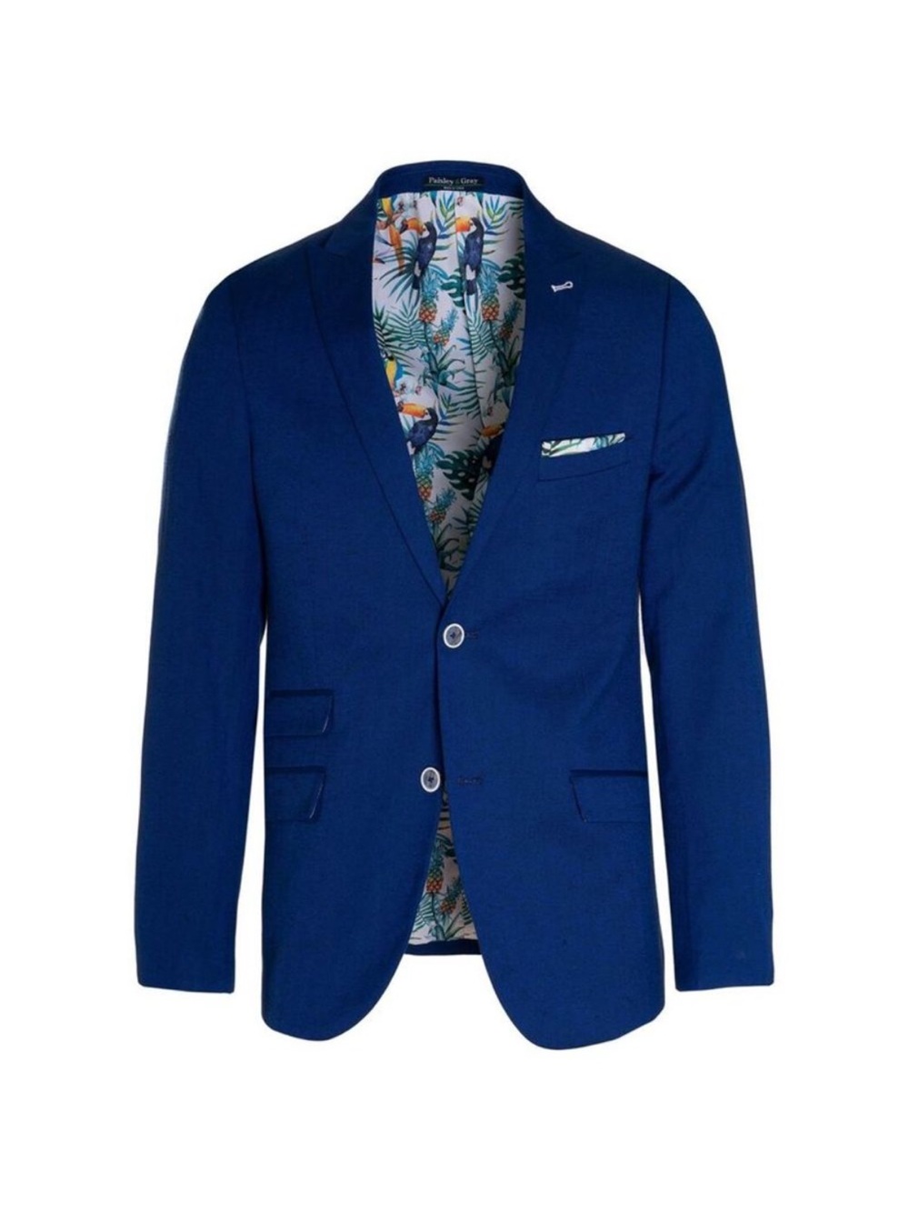 Paisley & Gray Mens Ashton Slim Fit Linen-Blend Jacket 40 R